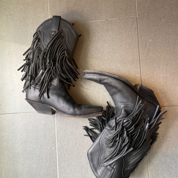 Black Tassel cowboy boots - Picture 6 of 6